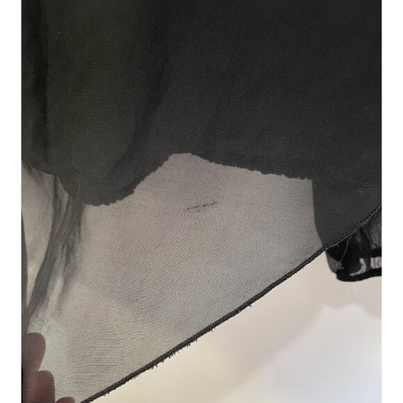 Vtg Uno Core Womens Sheer Crossover Top Size M Whimsigoth Witchy Dark Romantic - Picture 13 of 14